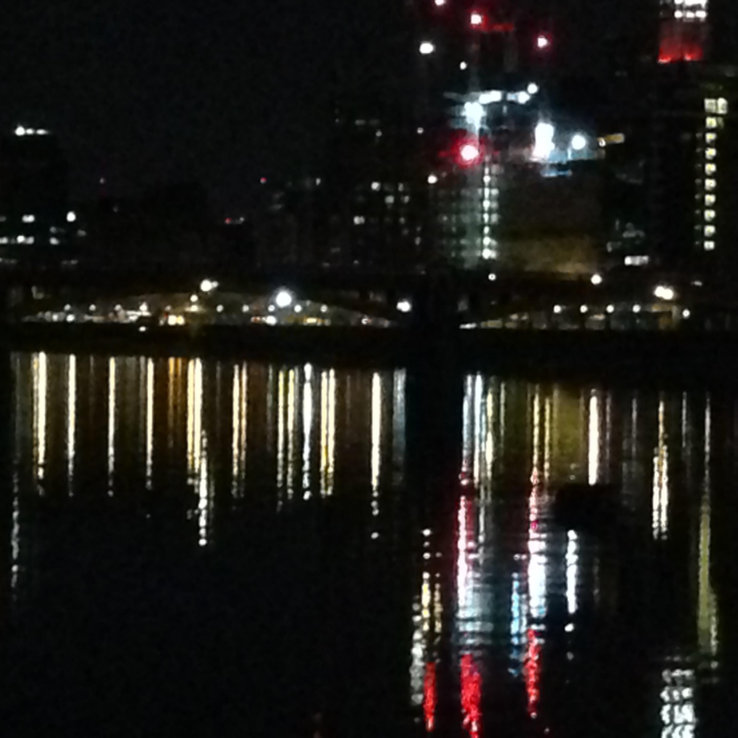 Light reflecting on The River Thames, Battersea.