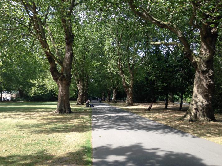 cycle walking route through Southwark Park, photo credit: Rosie Whichloe