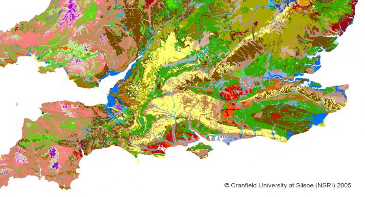 Soils map (c) National Soil Resources Institute / Cranfield University